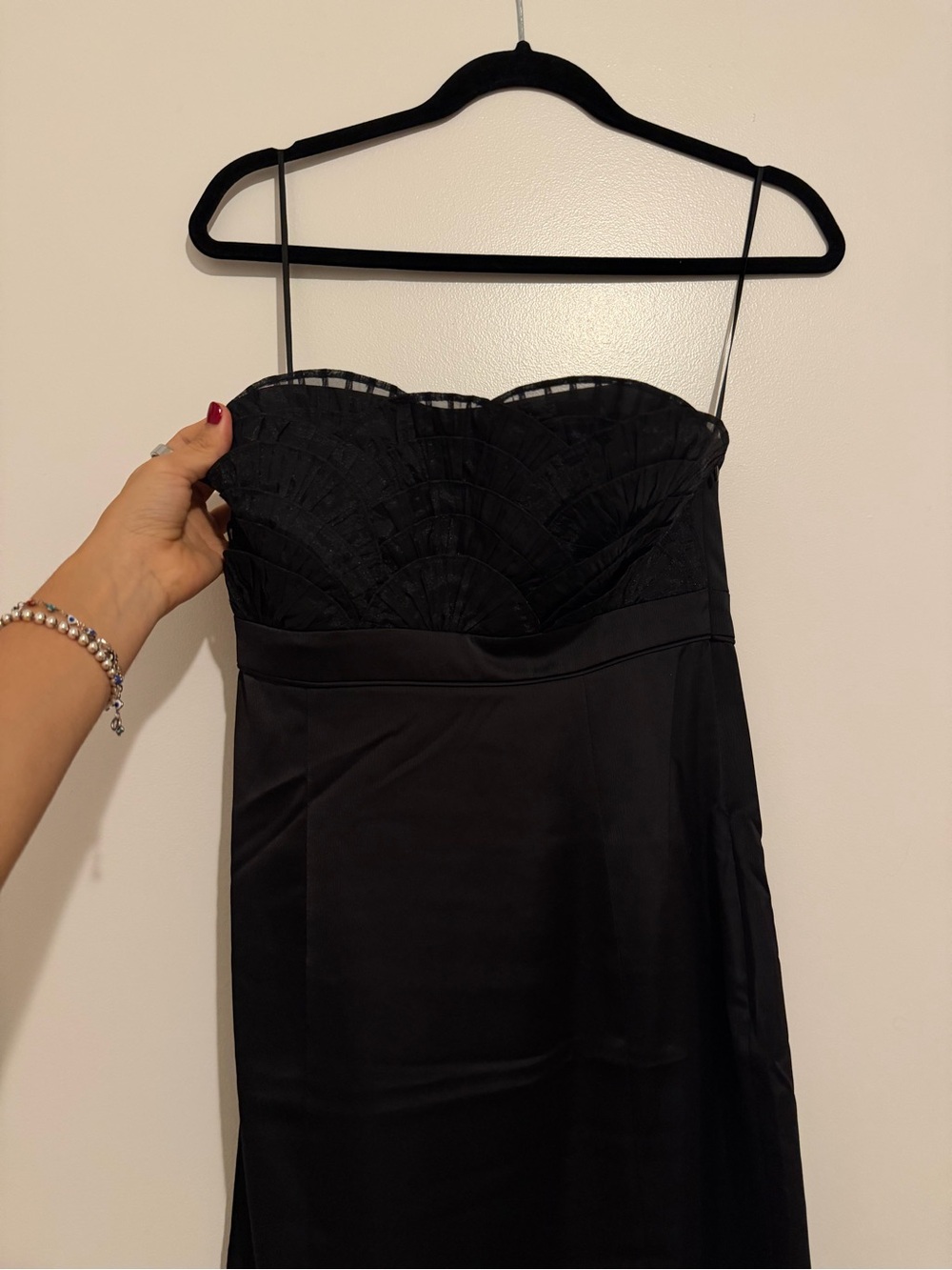 French Connection Black Strapless Evening Dress